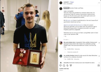 Deutscher Rettungssanitäter und Ukraine-Propagandist erhält Panteleimon-Orden